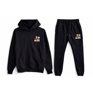 The Museum DC Pullover Hoodie Jogger Pants Tracksuit Set Black Men's Size Small
